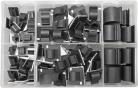Assorted Adhesive Cable Clips - Black (122)