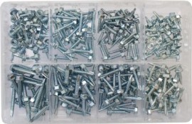 Assorted Self-drilling Hex-head self tapping screws (240)
