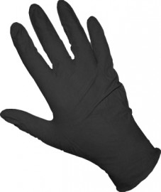 Box of 100 Black Vitrile Gloves POWDER FREE