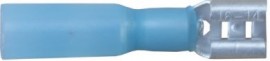 Blue Female Spade 6.3mm (heatshrink)(25)