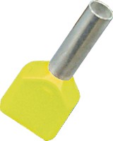 TWIN Cord Ends 6.0mm²  Yellow