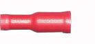 Red Bullet Receptacle 4.0mm (crimps terminals)