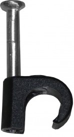 Round Cable Clip Black - 14-19mm 