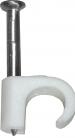 Round Cable Clip White - 7-9mm 